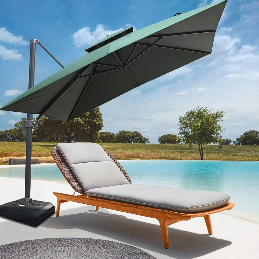 cheapest best unbreakable luxury brand tiki patio pagoda parasol umbrella fancy double canopy umbrella manufacturer