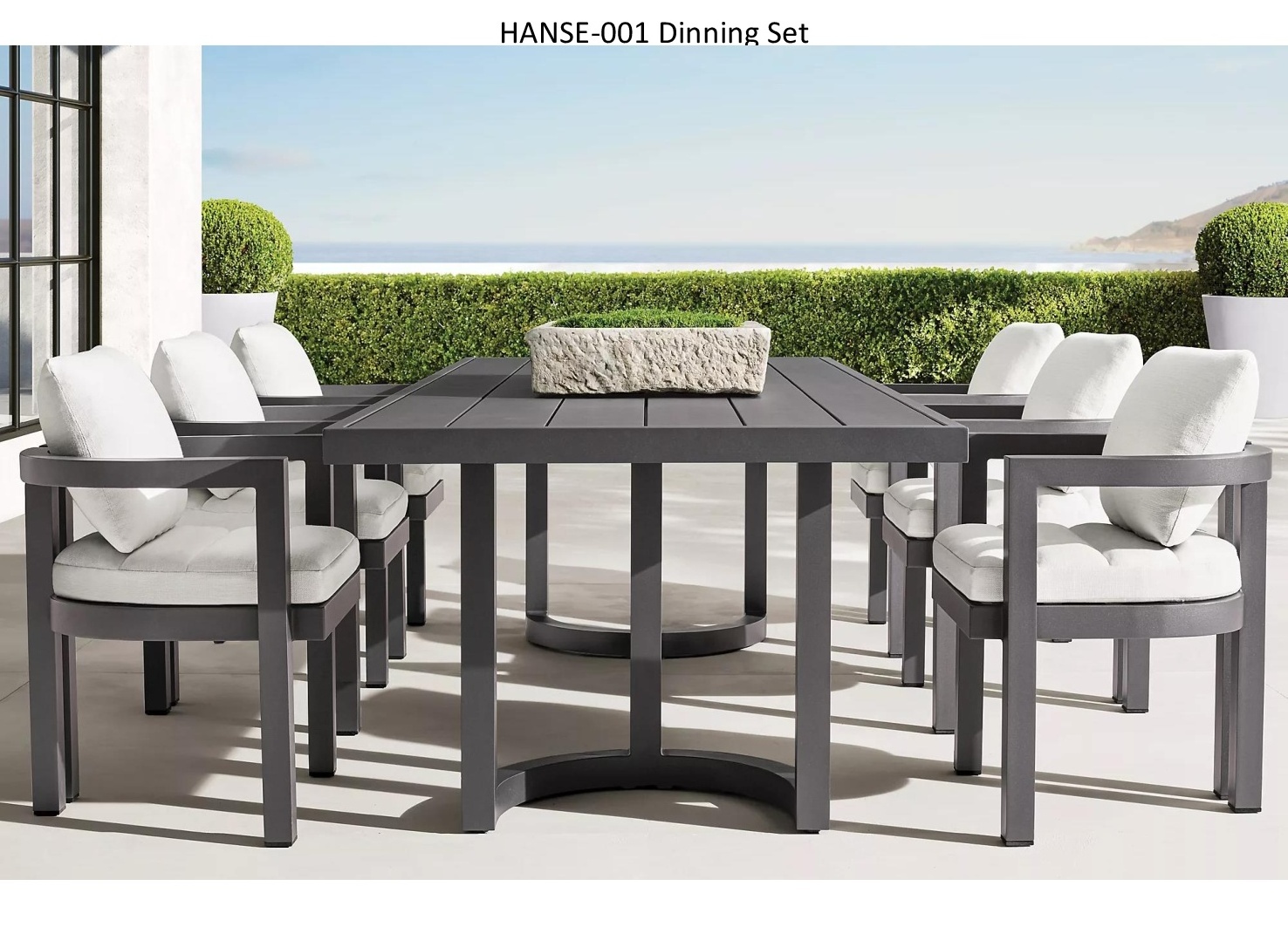 Luxury outside furniture muebles de terraza exterior patio sectional 3 piece garden outdoor aluminium sofa set