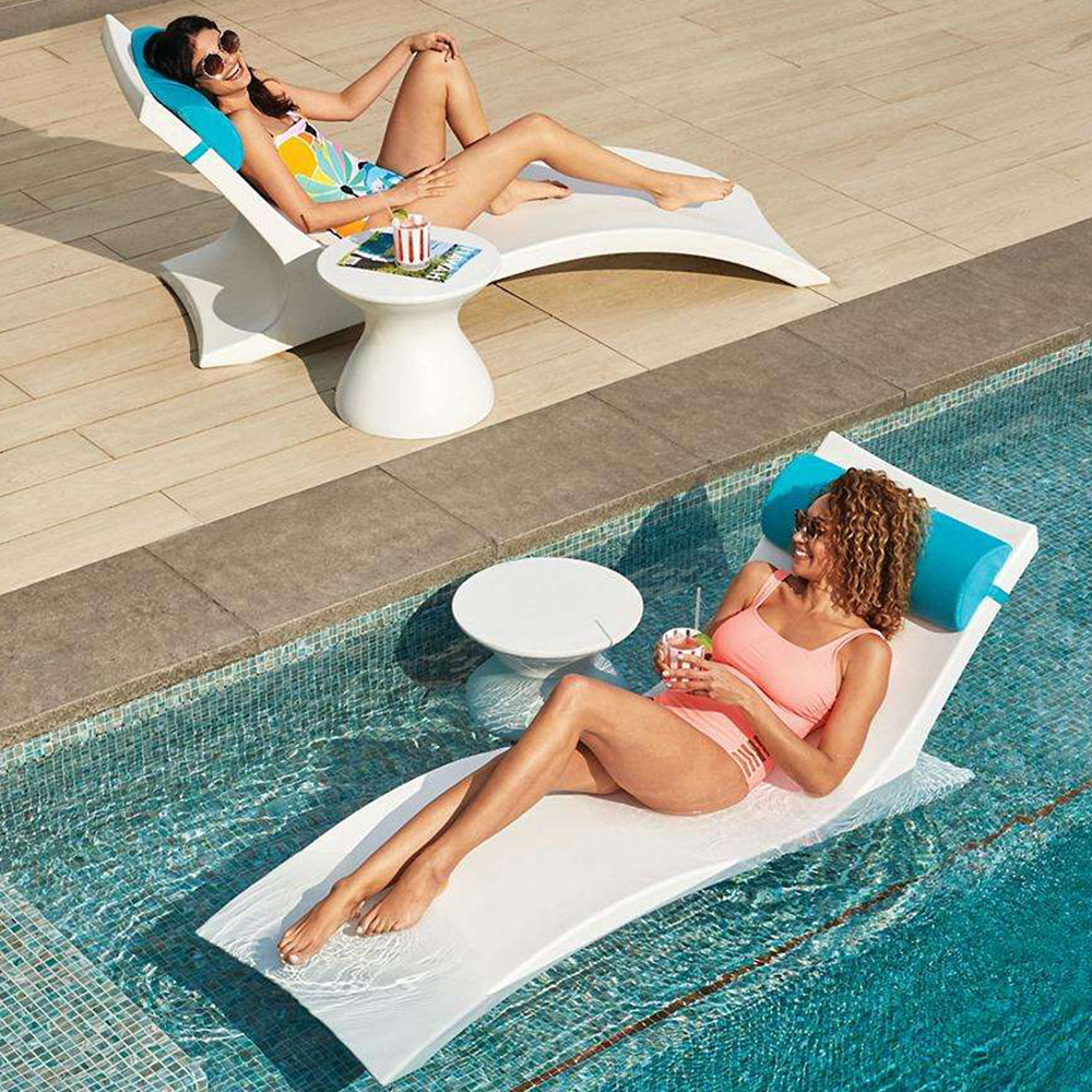 Verified Suppliers outdoor furniture swimming pool Glass Reinforced Plastic beach lounger in-pool chaise sun loungers spain