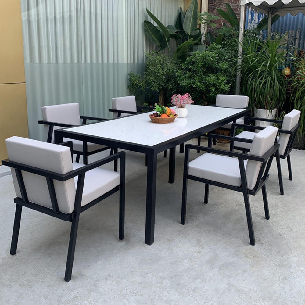 Modern furniture kitchen dinning table and 6 chair restaurant dining room luxury outdoor dining table set 4 chairs