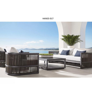 Factory Direct Sale luxury hotel garden modern villa patio balcony leisure boho outdoor aluminum sofa furniture