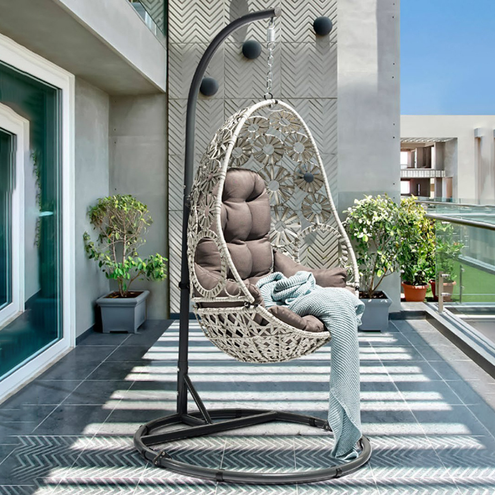 bohemian indoor and outdoor high quality swing hanging chair foshan garden egg hanging swing chair