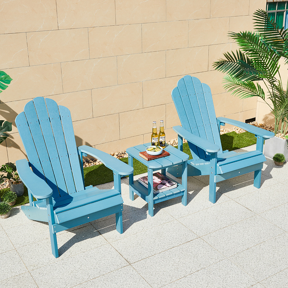 Waterproof outdoor design garden patio beach folding lounge plastic wood Adirondack Chair furniture