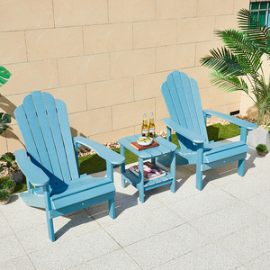 Waterproof outdoor design garden patio beach folding lounge plastic wood Adirondack Chair furniture