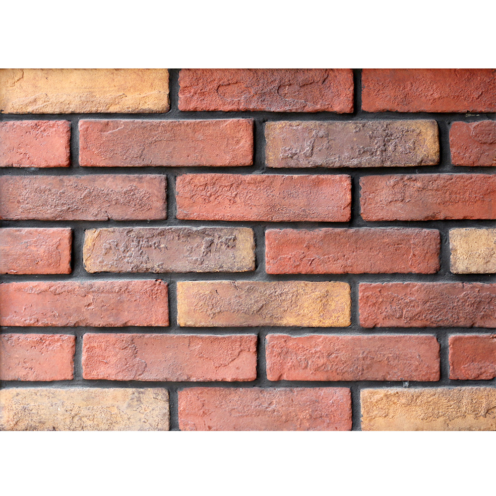 Red Artificial Stone Bricks Faux Wall Panels for Exterior Stone Cladding for Countertops