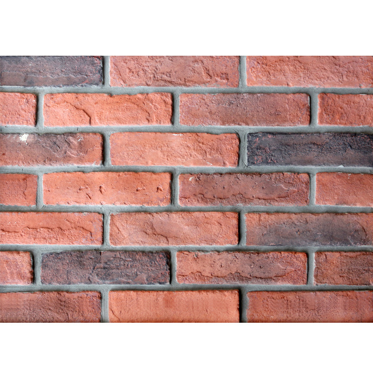 Red Artificial Stone Bricks Faux Wall Panels for Exterior Stone Cladding for Countertops