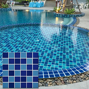 Modern 2x2 Mosaic Glass Tiles Square Wall Tiles for Swimming Pool Glossy Surface for Hotel Interior Decorations in Philippines