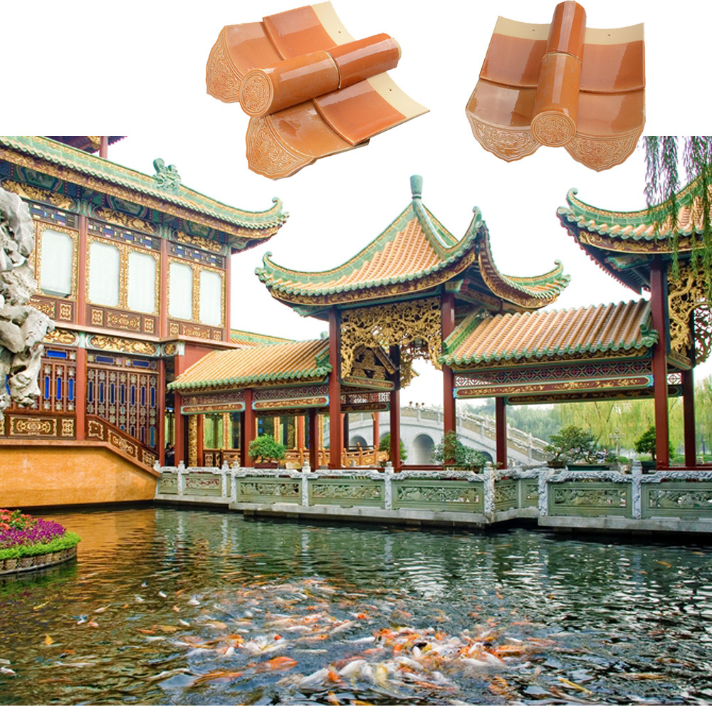 Ancient classic pavilion villa Chinese Temple Ceramic glazed Roof Tiles Price in Philippines