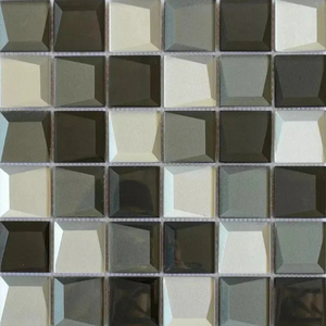 moorocan foshan custom handmade 3d wall glass mosaic kitchen backsplash tile art wall panel supplier