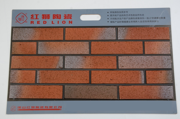 Low-Priced Luxury Fire-Red Refractory Wear Resistant Cement Clay Brick Veneer for Exterior Wall Decoration in Dubai