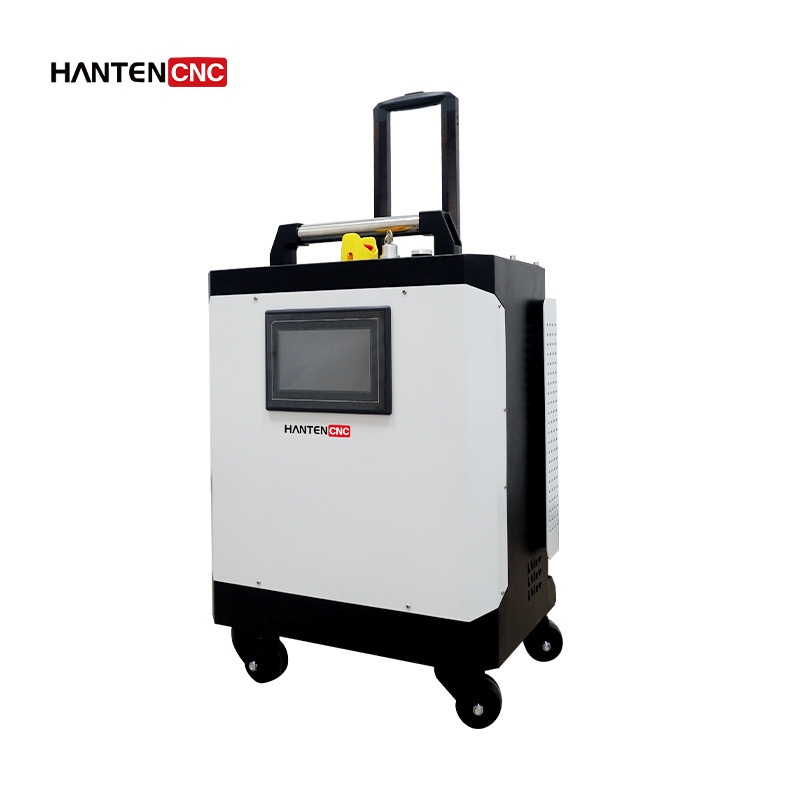 Efficient metal rust removal MOPA fiber pulse laser cleaning machine 200W 300W mobile wood laser cleaning machine