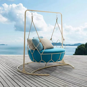 swivel wicker hanging chair swing bed outdoor boho furniture chair rattan hanging sofa