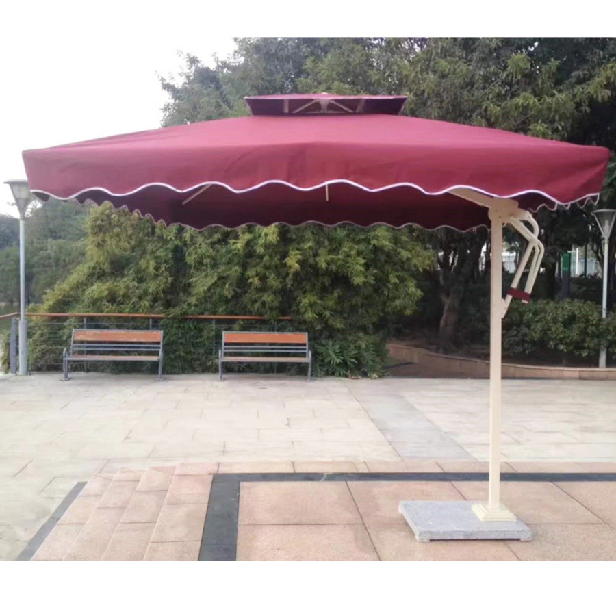 led light restaurant remote control strong garden patio umbrella aluminium shades outdoor parasol with led