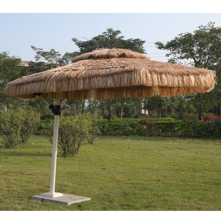 sun 2 m pool outdoor beach palm leaf thatch umbrellas boho outdoor parasol