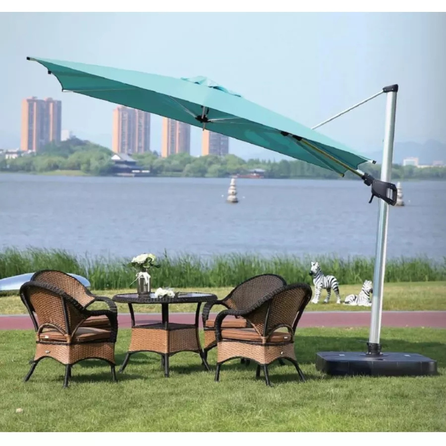 japanese whole sale outdoor beach pool side out door garden aluminium cantilevered sun parasol umbrella windproof