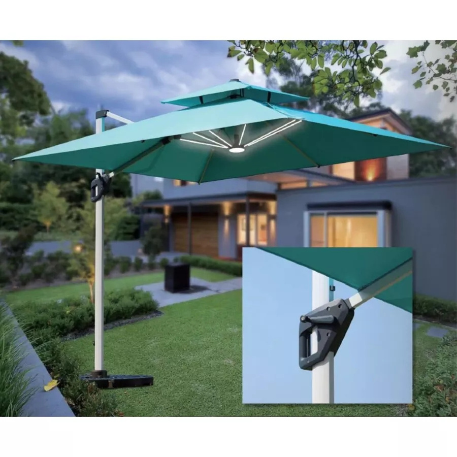 japanese whole sale outdoor beach pool side out door garden aluminium cantilevered sun parasol umbrella windproof