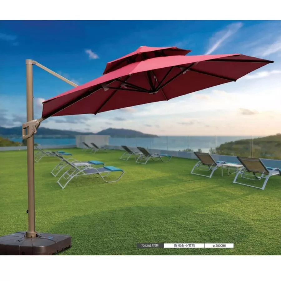 japanese whole sale outdoor beach pool side out door garden aluminium cantilevered sun parasol umbrella windproof