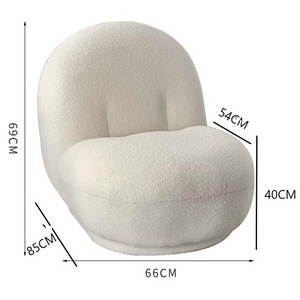 nordic velvet  foshan modern design comfy oversized single white leisure chairs for sale