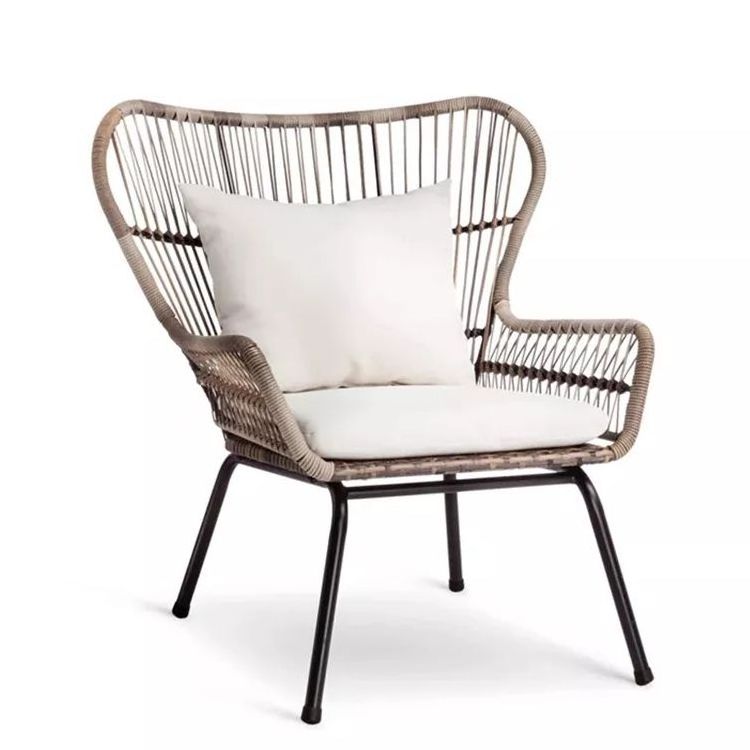 decorative armchair wicker rattan and metal relaxer wood chair steel flower wicker rattan chairs colombia