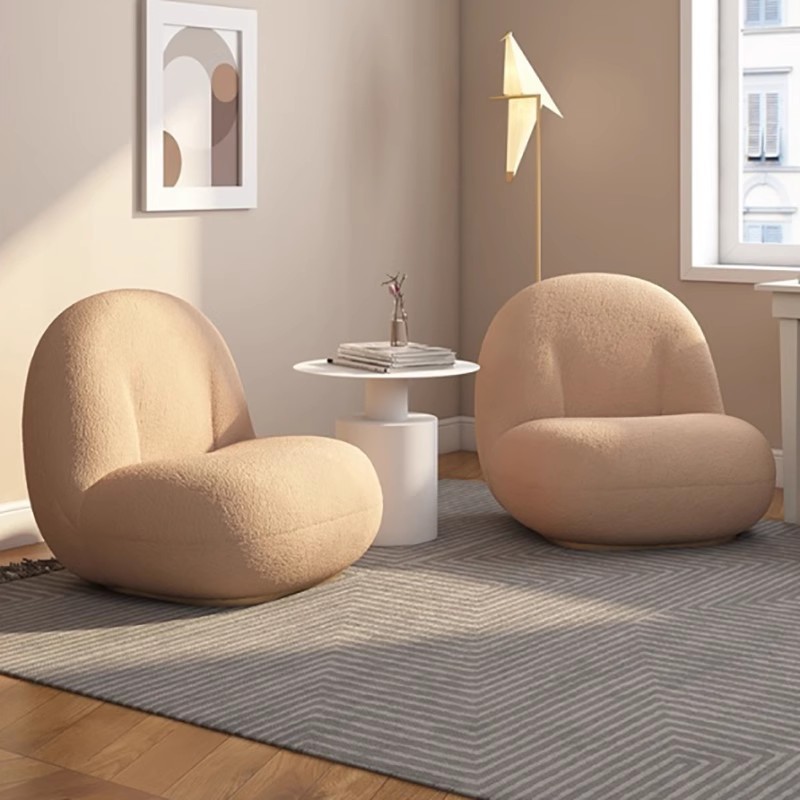 nordic velvet  foshan modern design comfy oversized single white leisure chairs for sale