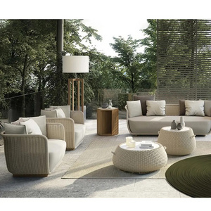 Modern 5-Piece Rattan and Wicker Outdoor Garden Furniture Set Small Space Cane Design for Hotel Patio Deluxe Designs