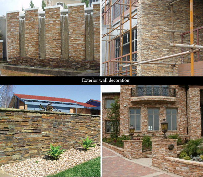 external artificial faux stone bricks wall cladding sheet stone tile for exterior cladding