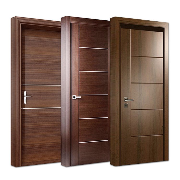 Cheap prices luxury decorative white wood doors designs modern interior bedroom soundproof plywood flush wooden door