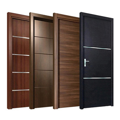 Modern interior room hdf wooden doors design classic american sound proof white solid wood panel door