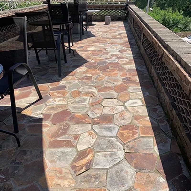 Modern Design Outdoor Natural Stone Mesh Mounted Flagstone Mats Slate Slabs Veneer Paving Stones Tiles Stair Wholesale Hotels