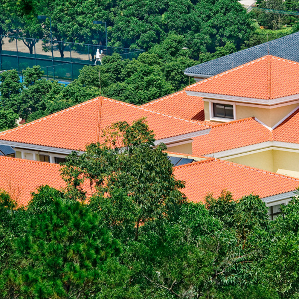 Japanese style roofing outdoor glazed terracotta roof tile terrace