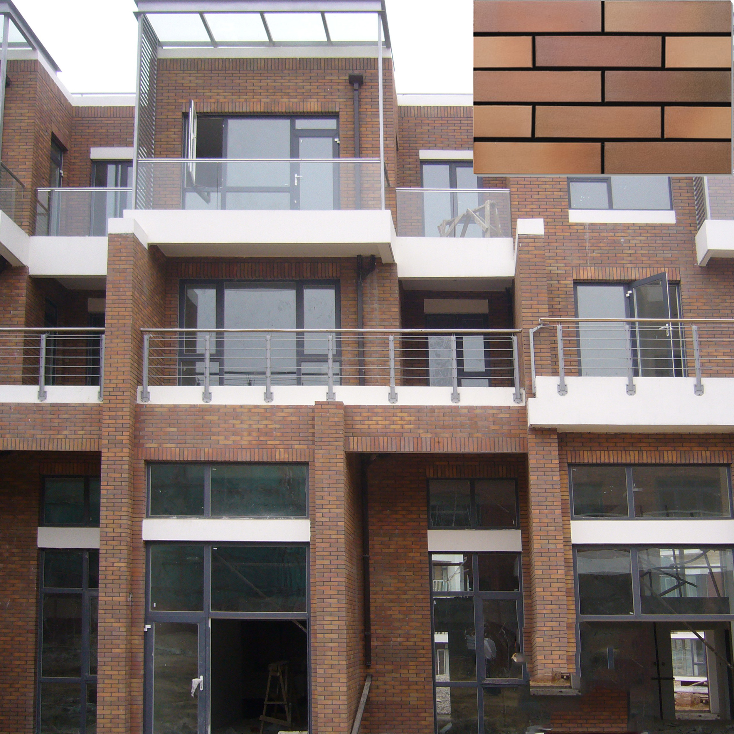 Reclaimed India Clay Bricks Thin Old Wall Brick Slip Tile with Solid Texture for Exterior Hotel Applications