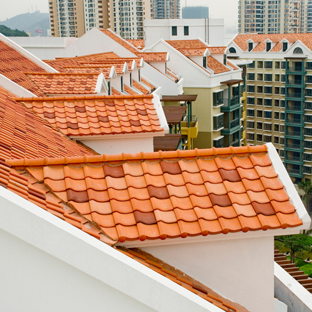 Japanese style roofing outdoor glazed terracotta roof tile terrace