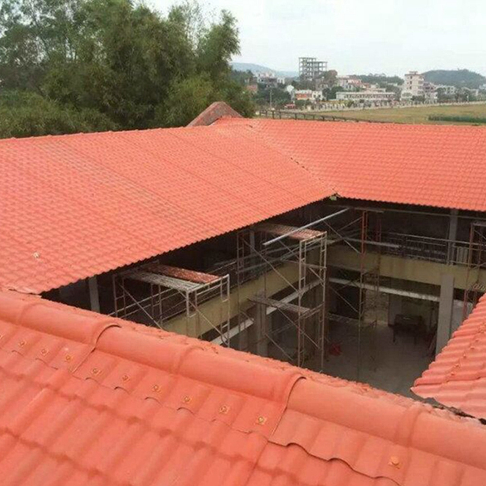 PVC Corrugated Roof Tiles/ ASA Roof Sheet For Prefabricated House/Brick Red Roof Panel For Warehouse