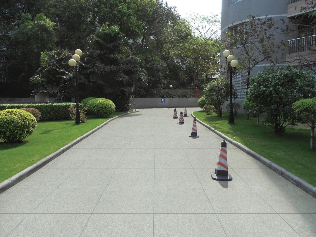 Garden Brick Anti-Slip Outdoor Car Parking Floor Tiles Rustic Cement Ceramic Porcelain Glazed Interior Stone-Like Look