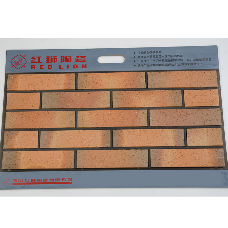 Natural Style Mexican Facade Design Thin Wall Red Clay Brick Tiles Veneer for Garden Wall Wholesale from China