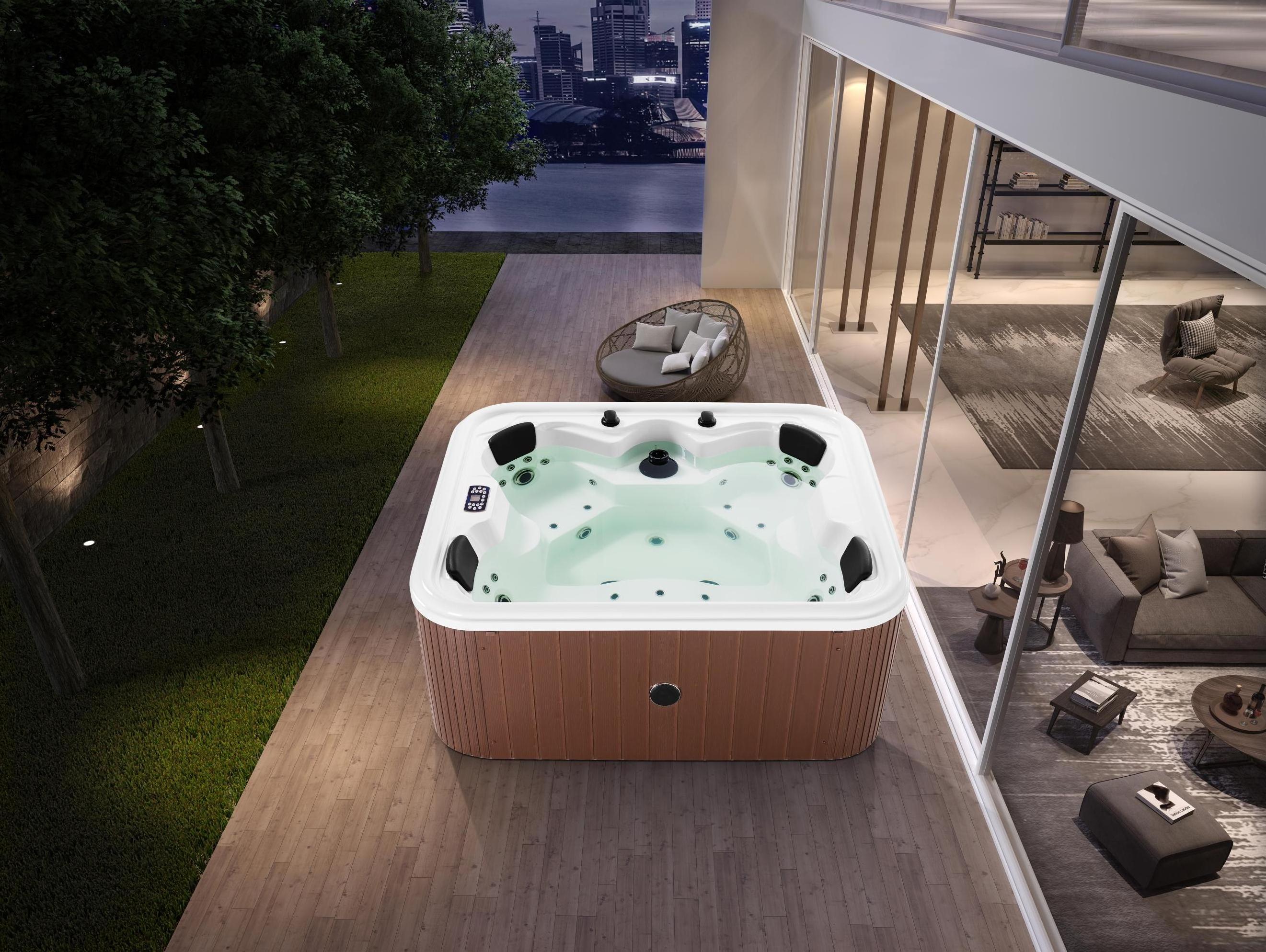 Bangkok luxury shallow ozone sex aqua massage jet 4 person hot tub outdoor spa bath bathtub