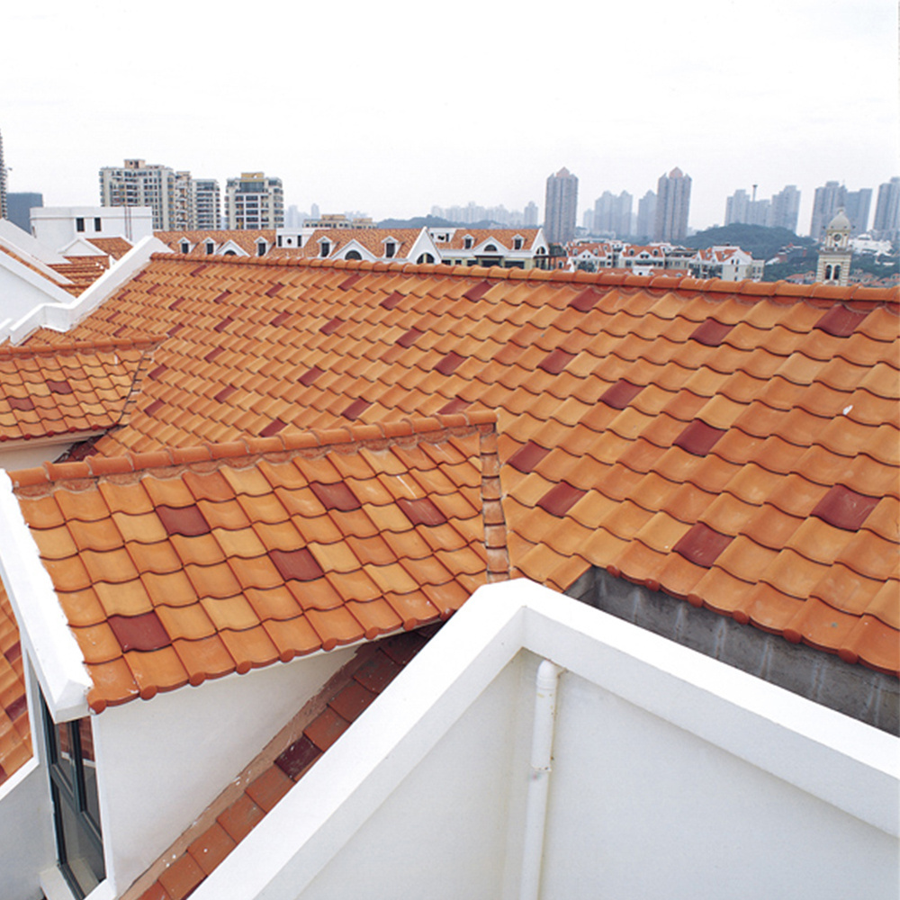 Japanese style roofing outdoor glazed terracotta roof tile terrace