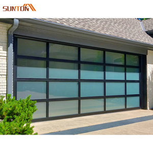 Wholesale custom made modern 8x7 9x7 9x8 12x7 16x7 16x8 aluminium glass sectional garage door