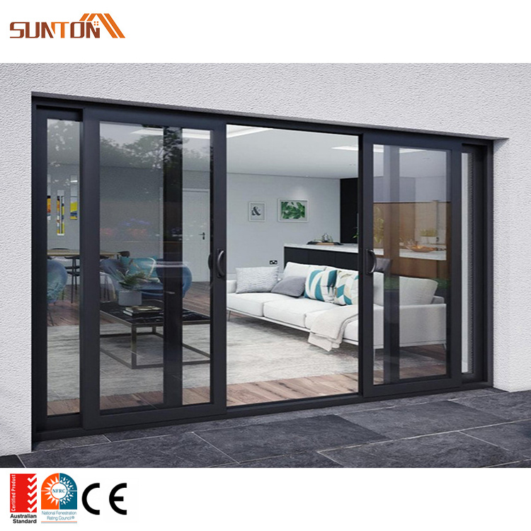 Modern water proof aluminium alloy sliding doors and windows design custom exterior aluminum glass lift and slide door