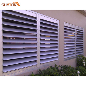 Factory prices custom metal aluminum alloy shutter louvered type windows house hotel exterior aluminium adjustable louver window