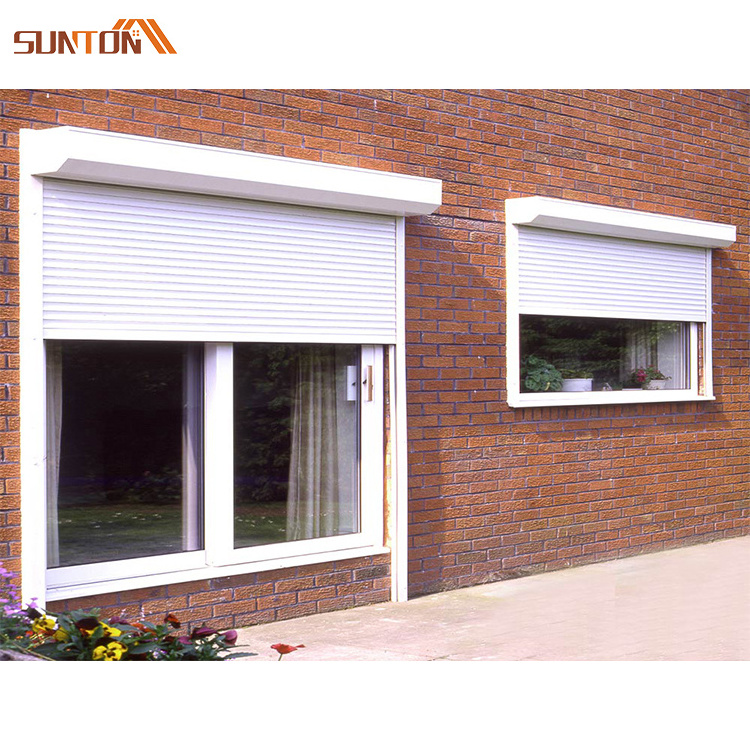 Modern metal roll up window design outdoor remote control electric automatic galvanized steel roller shutter windows