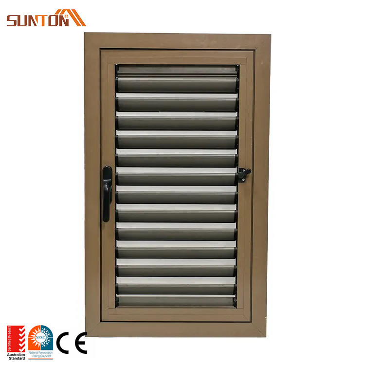 Custom small aluminium frame louvered windows design moodern ventilation aluminum louver window for bathroom