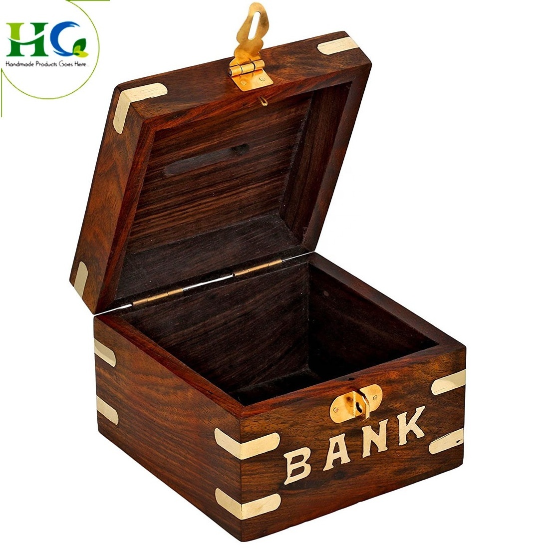 Handicrafted Wooden Treasure Chest Design Money Bank/Coin Saving Box/Piggy Bank/Gifts for Kids, Girls, Boys & Adults