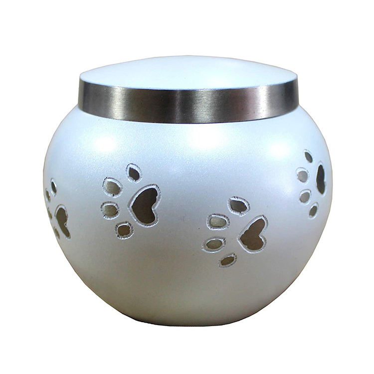 Best Quality Pet Urn Ceramic Beautiful Cremation Urn For Pet Ashes Handcrafted Cremation Urn Pot For Sale