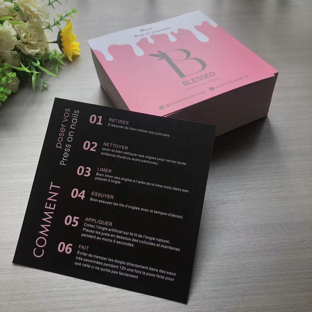 Professional Custom High Quality Paper Jewelry Care Instructions Card Thank You Card Printing For Small Business