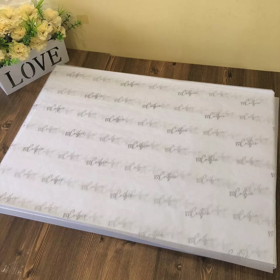 Custom logo frosted translucent Wrapping Paper Gift Packaging clothing Tissue Paper