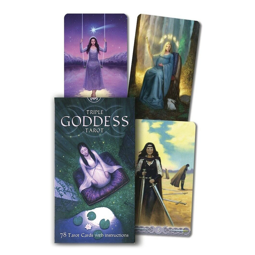 Customize  10.3*6.0cm Full Color Printing Moon Thoth Manga  Wild Unknown Wheel Witch  Paper Tarot Oracle Playing Card