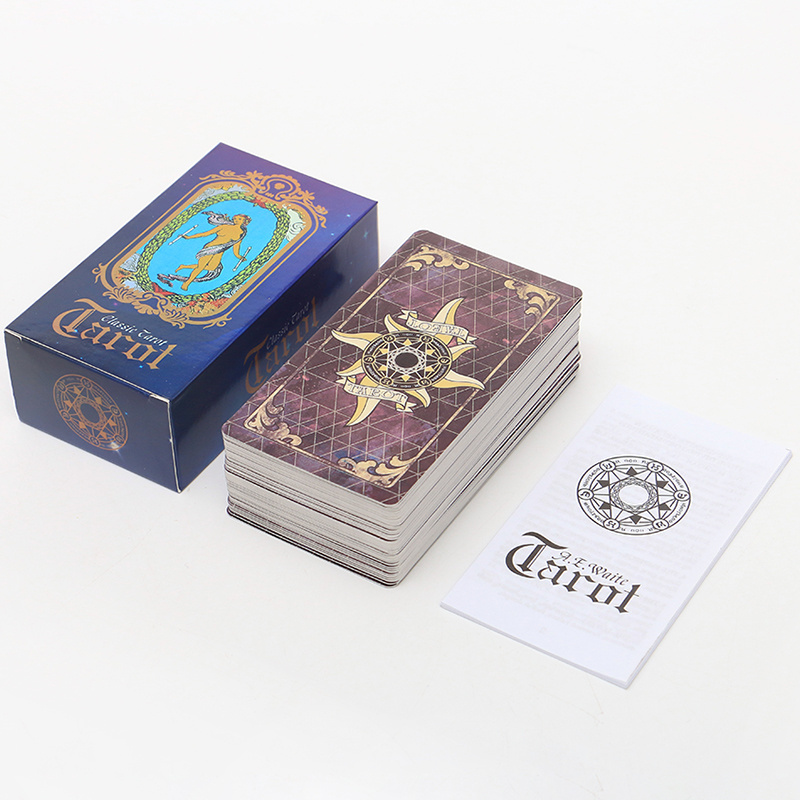 Factory New Item  Spanish English Double Flash Card with Manual Book Tarot Card for Playing