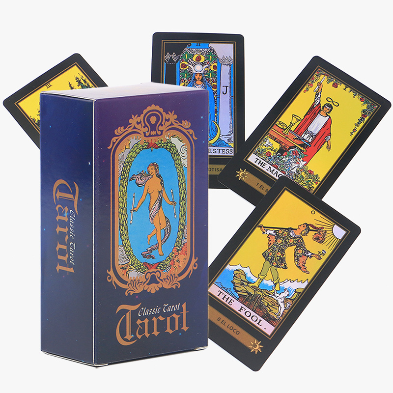 Factory Hot Sale Custom Printing Game Playing Cards Holographic Entertainment Leisure A.E Wait  Tarot Egyptian Cards