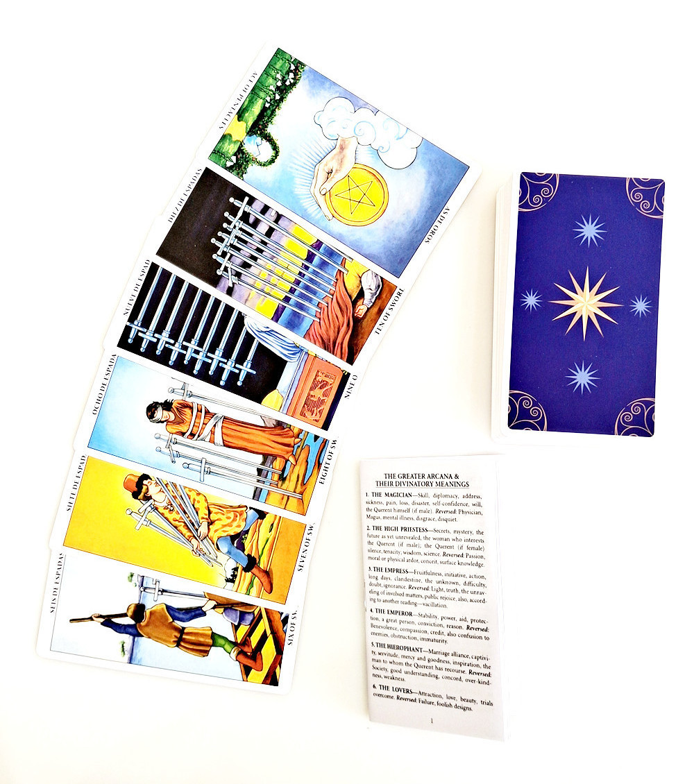 Wholesale  New Spanish English bilingual Classic Tarot Card With Book Manual Custom Print Board Game